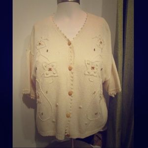 Vintage Liz sport button up sweater